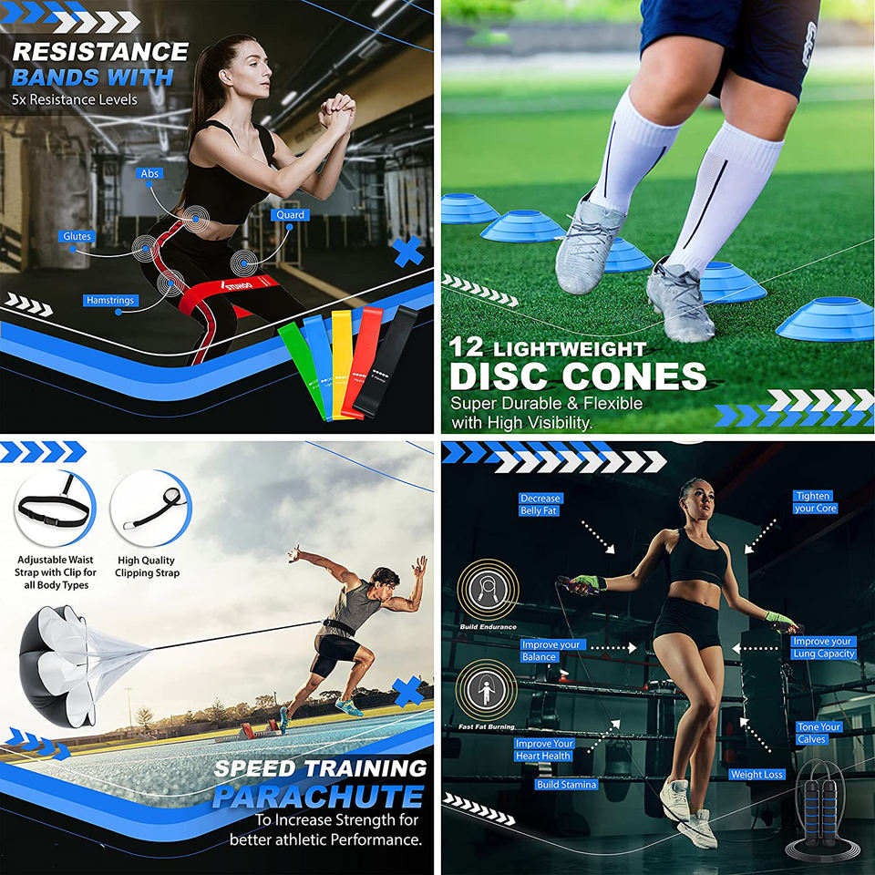 Sac de sport complet avec accessoires sportifs