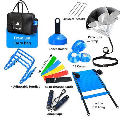 Sac de sport complet avec accessoires sportifs